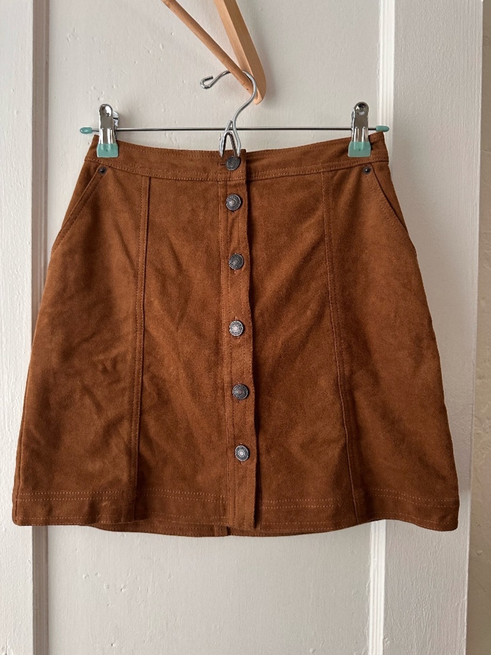 Abercrombie & Fitch Tan Faux Suede Mini Skirt